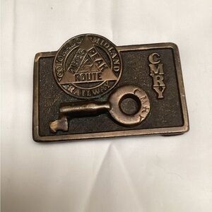 Vintage 1979 Adezy Colorado Midland Route Pike’s Peak Railway CMRY Buckle 119